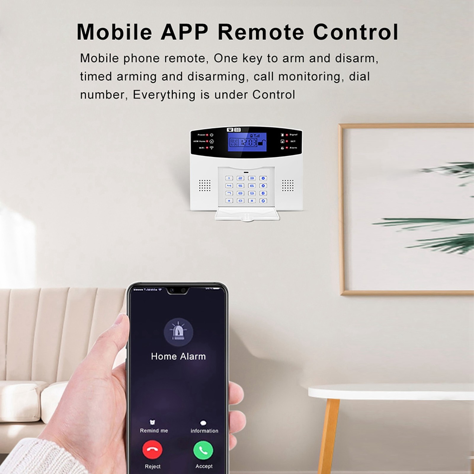 Security Alarm System With Stylish Design For Home Security Needs Premium
