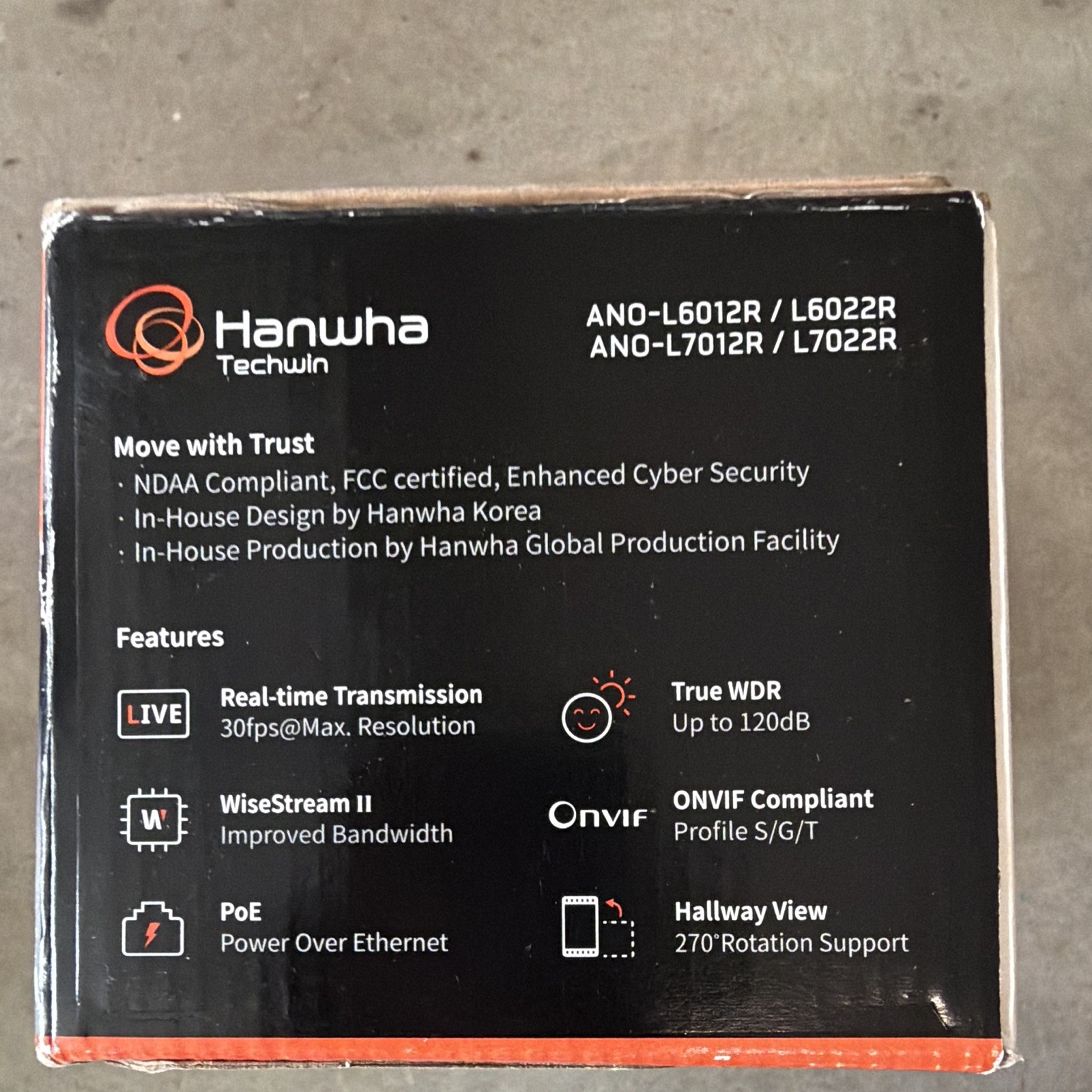 Hanwha Techwin Wisenet ANO-L6022R 1080p IP Bullet PoE ONVIF WDR
