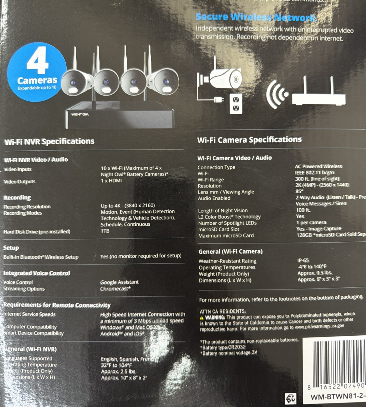 Night Owl Wi-Fi Security System (4 Cameras)