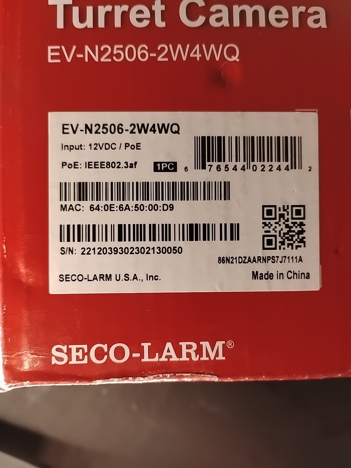 Seco-Larm EV – N2506-2W4WQ IP 5 MP Enforcer Turret Camera Lot of 3 New!