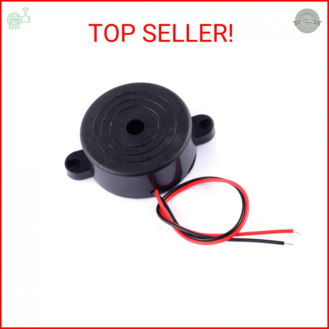 Cylewet 6Pcs 100dB Electronic Buzzer Alarm Sounder Continuous Sound Beep (Pack o