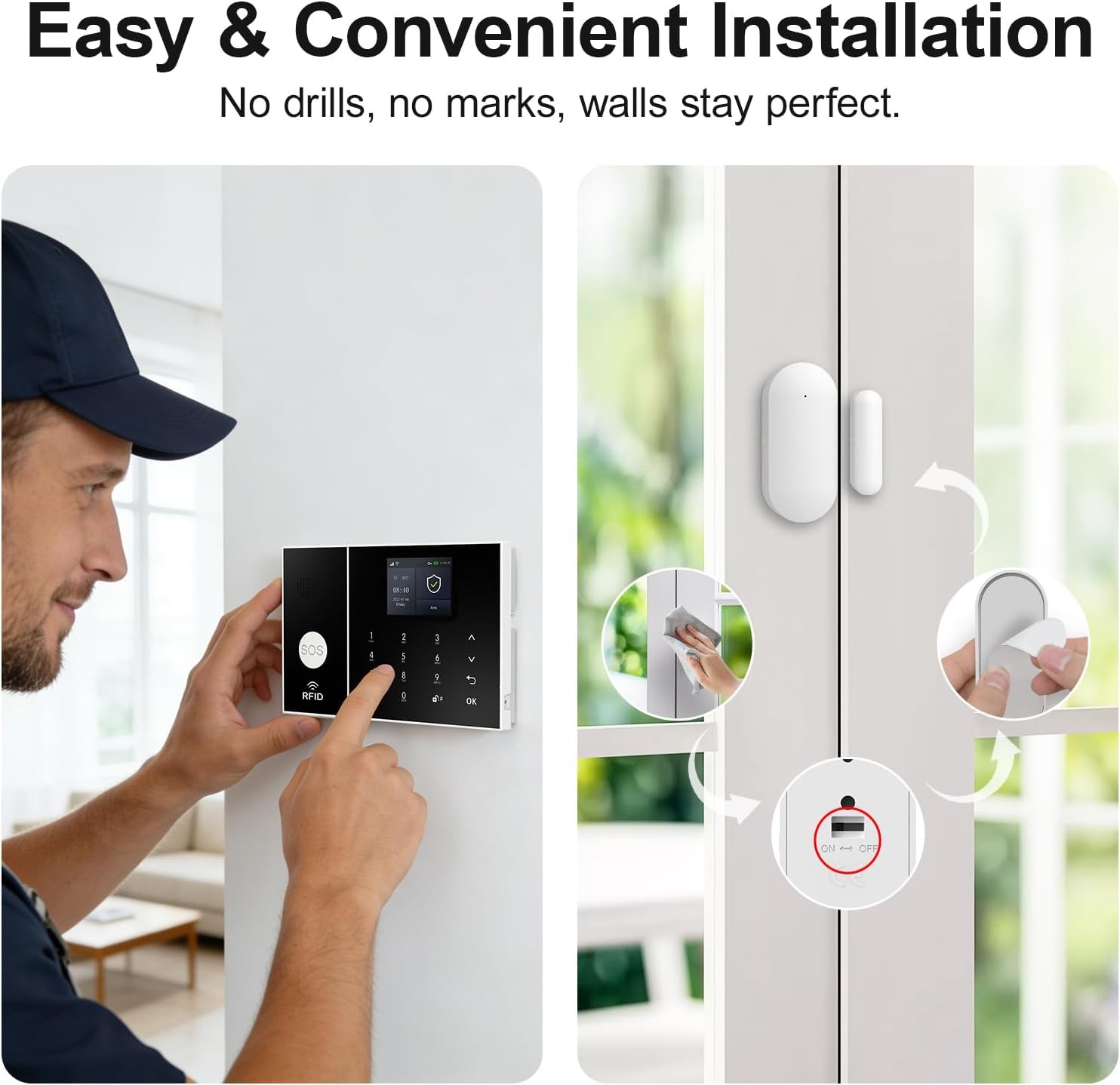 Wireless Alarm System for Home Security,24 Pcs Home Alarm System Wireless DIY Ki