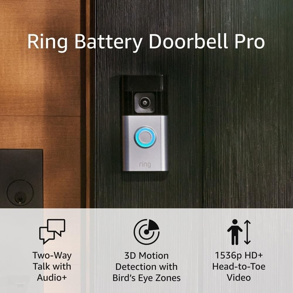 Ring Alarm eero Pro 6 WiFi 9 Piece Security System with Battery Doorbell Pro