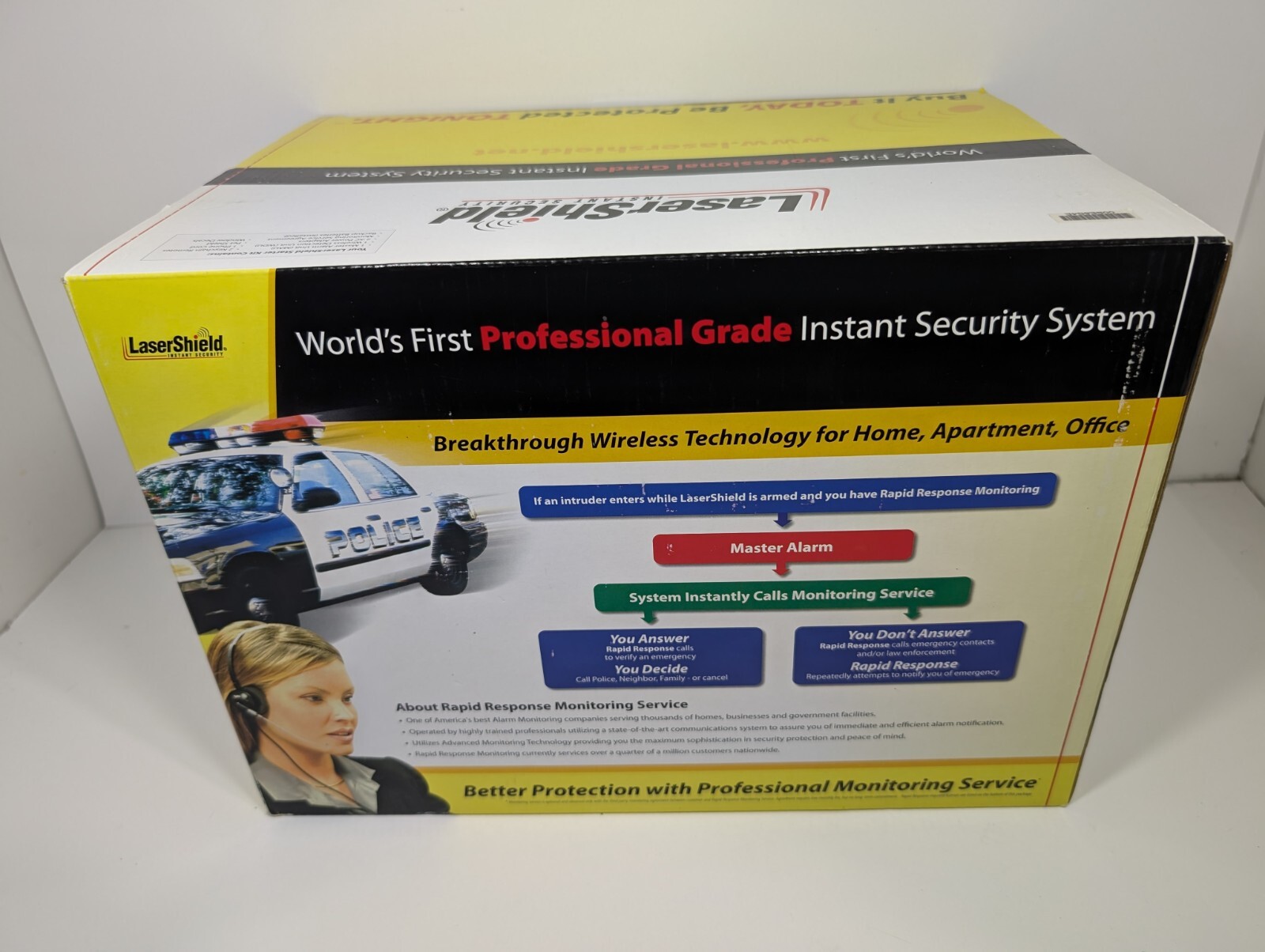 Brand New LaserShield Instant Security System Plug N Go Professional Monitoring