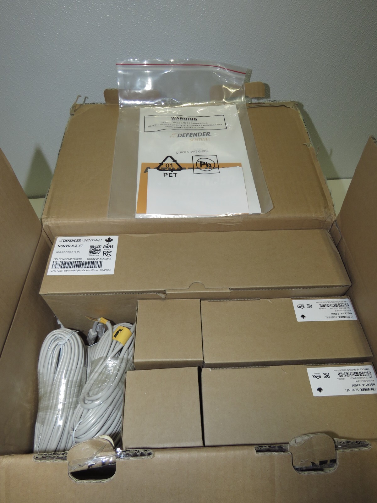 Defender Sentinel 4K Wired 8 Channel PoE NVR – 8 Cameras – 1TB (NS8B8A-1T)