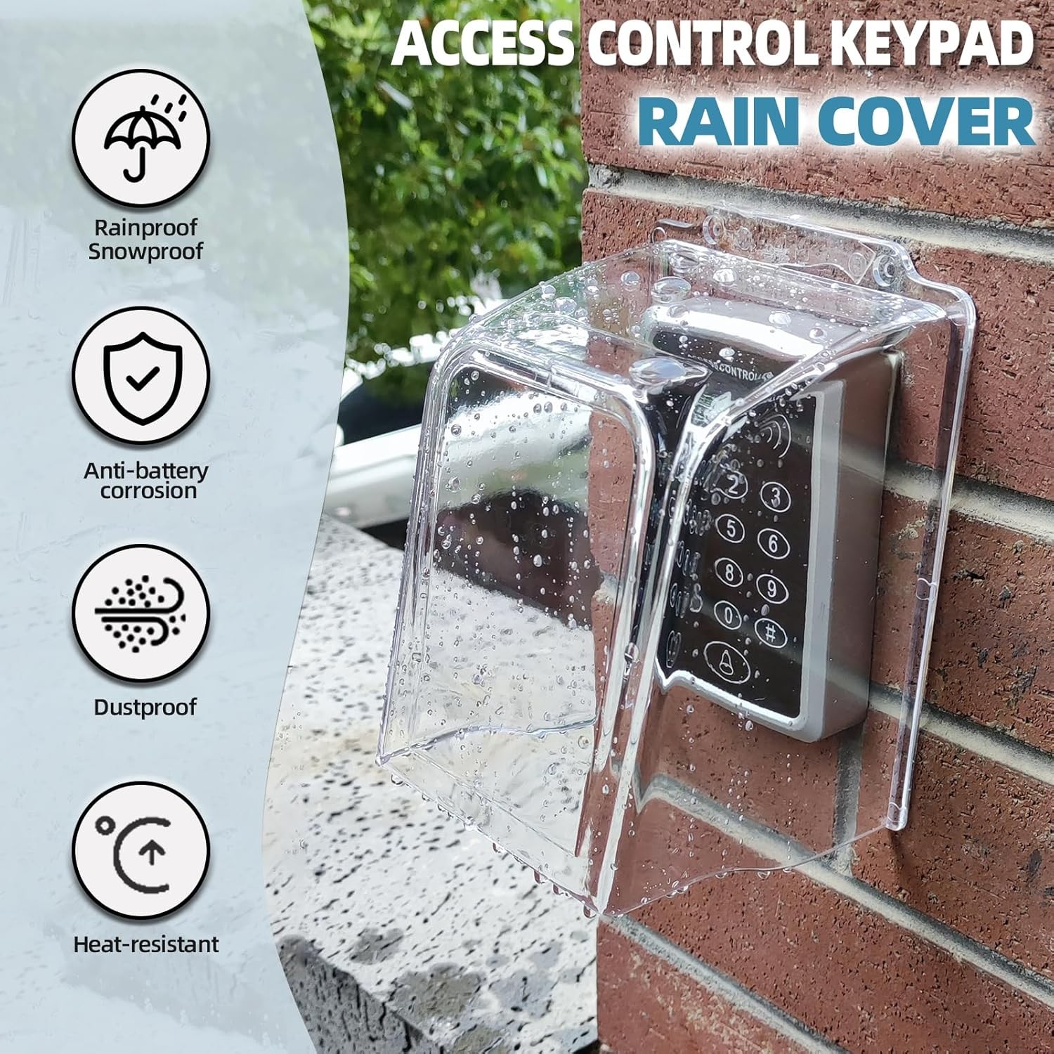 Plastic Doorbell Rain Cover, Transparent Water Shield T