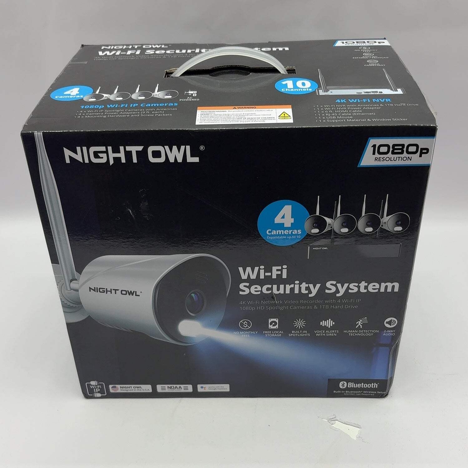 New Night Owl Wi-Fi Security System WM-BTWN81-2-4L