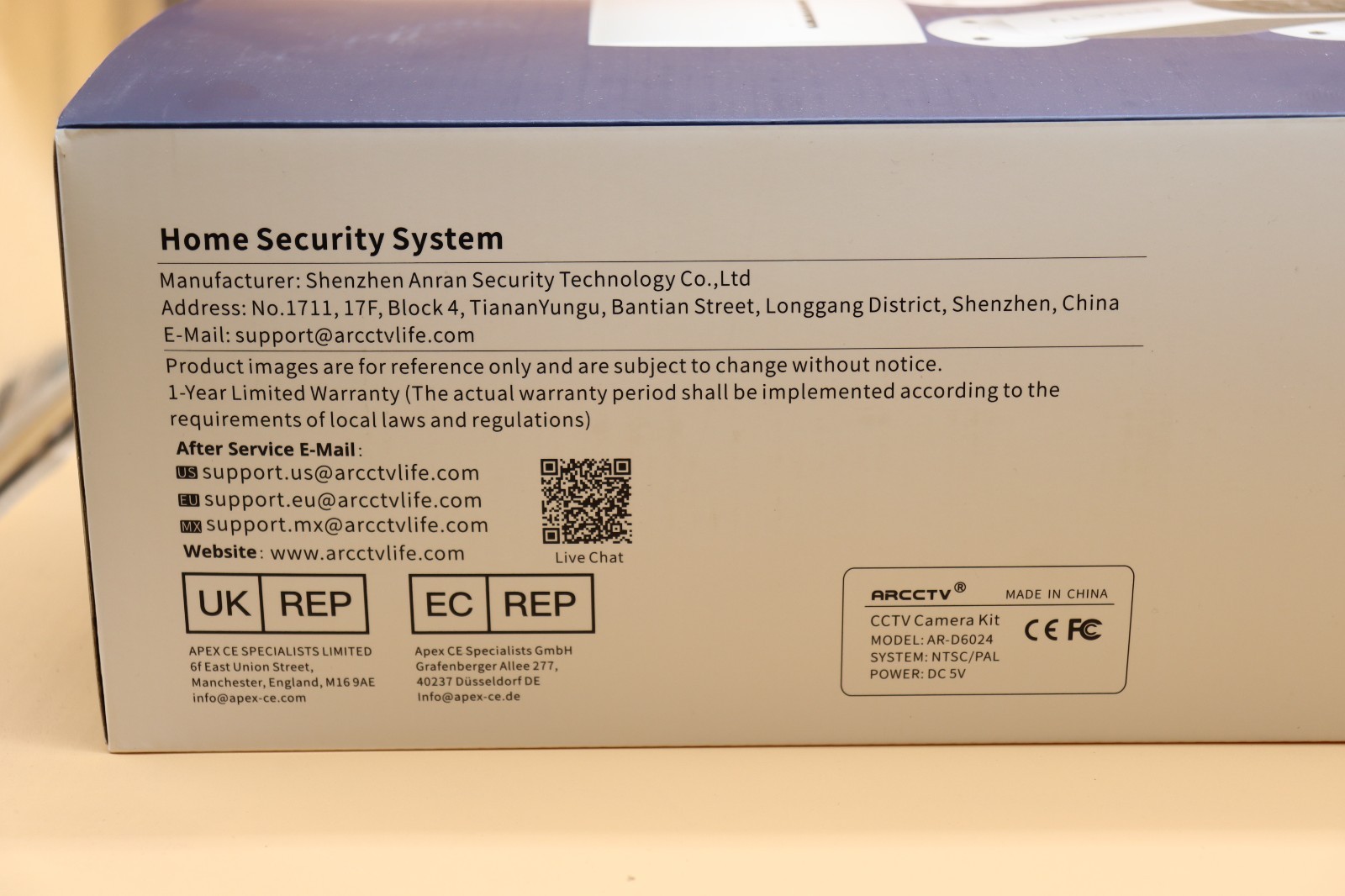 ARCCTV SOLAR HOME SECURITY SYSTEM HD CAMERA KIT (4 CAMERAS)