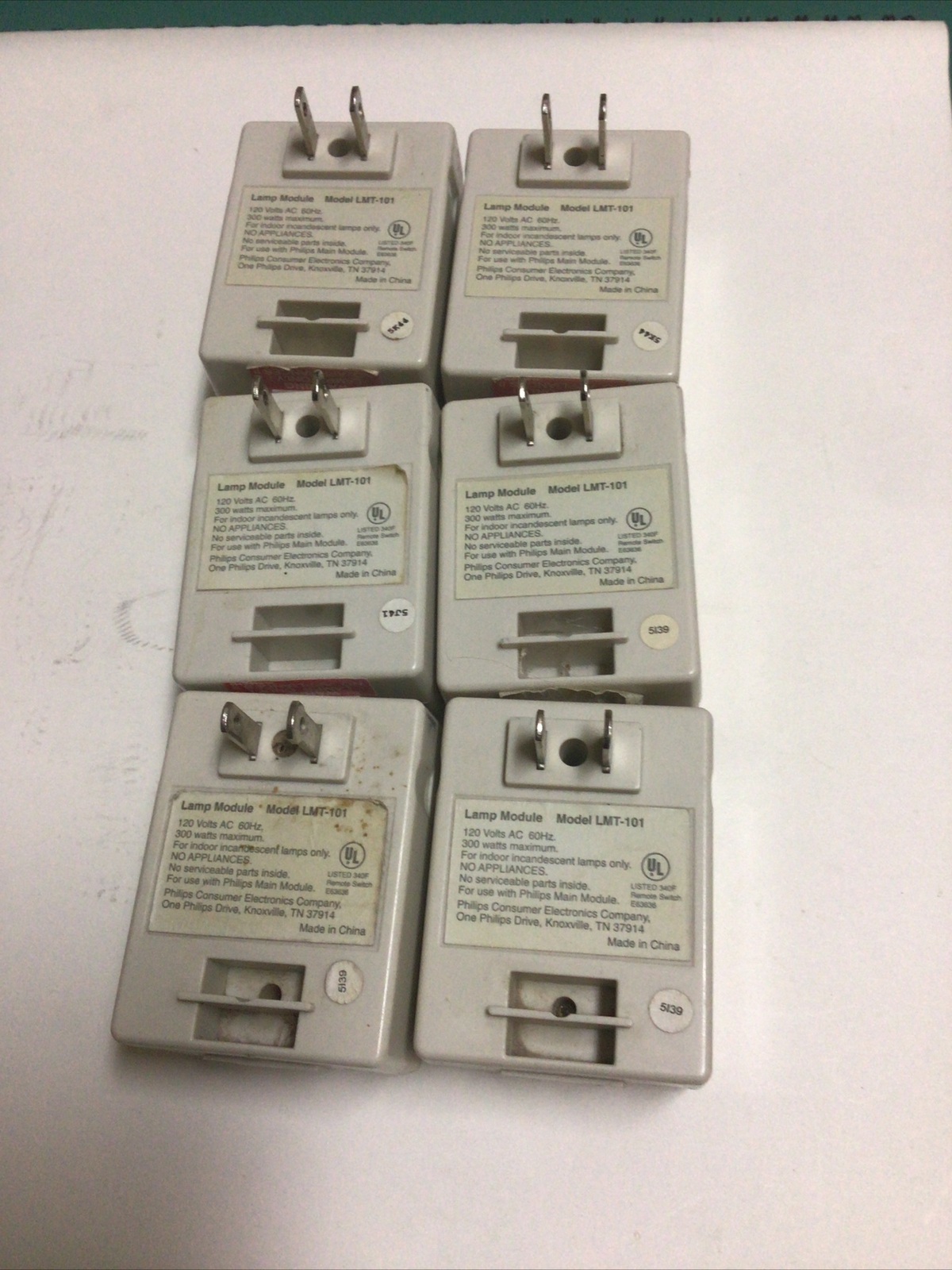 X10 LM465 by Magnavox (LMT101MS) lamp module)lot Of 6