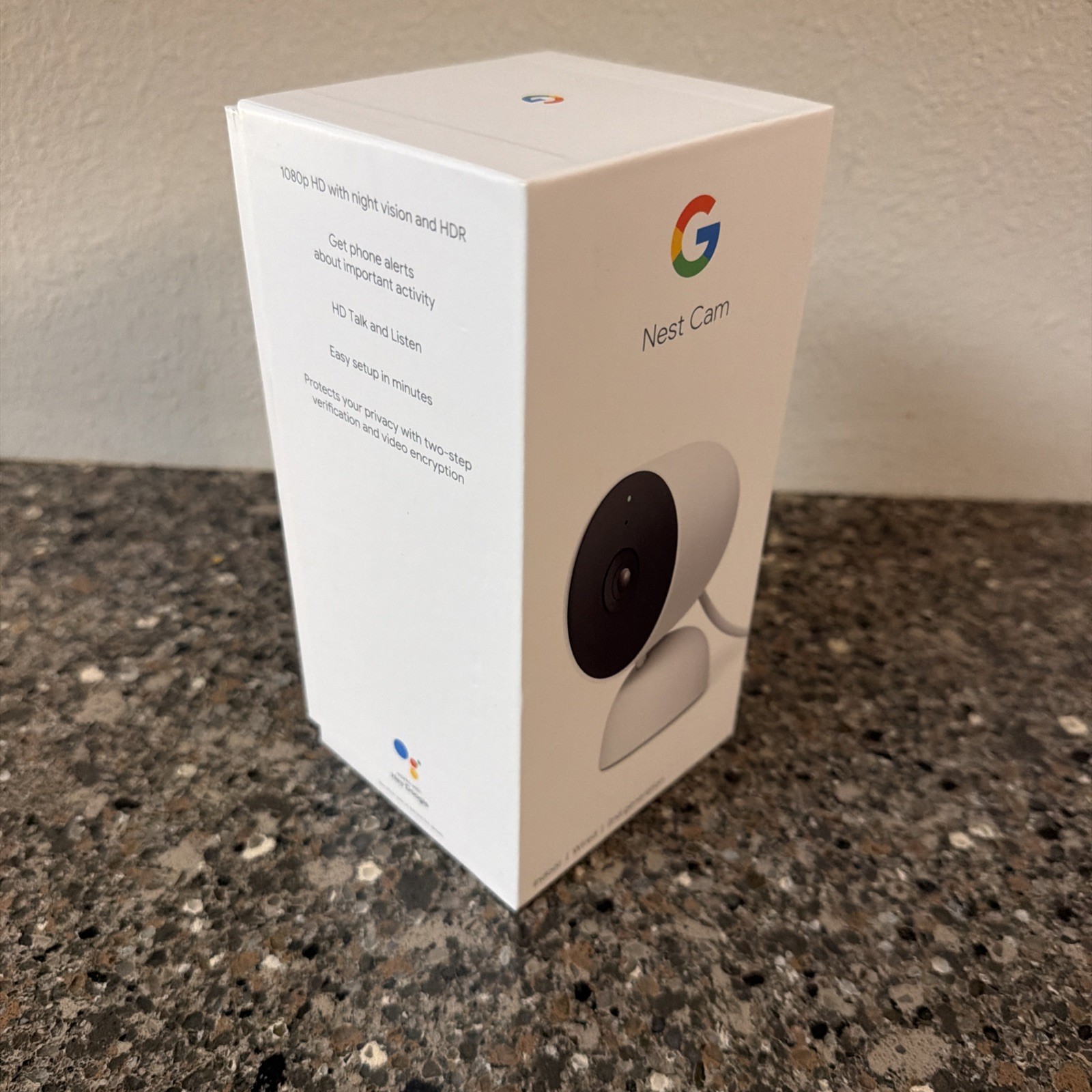 Google Nest Cam 2nd Gen Wired 1080p Indoor Home Security Camera White New in Box