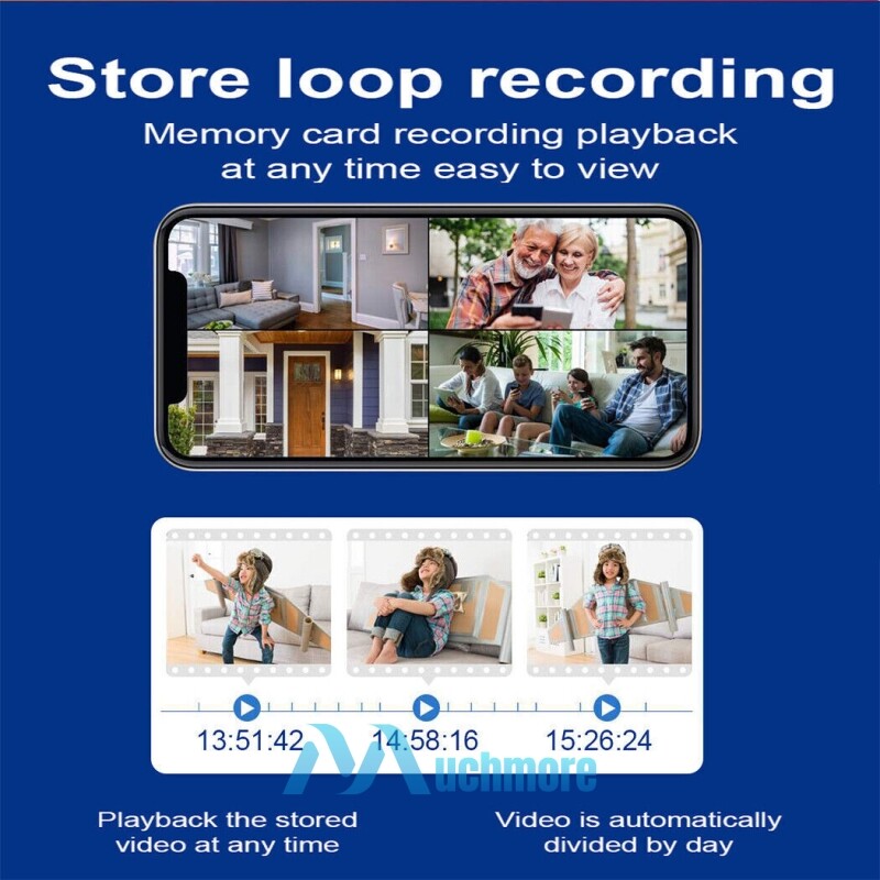 2MP 1080P HD Wifi IP Camera Pan/Tilt Outdoor Home Smart CCTV Night Vision IR Cam