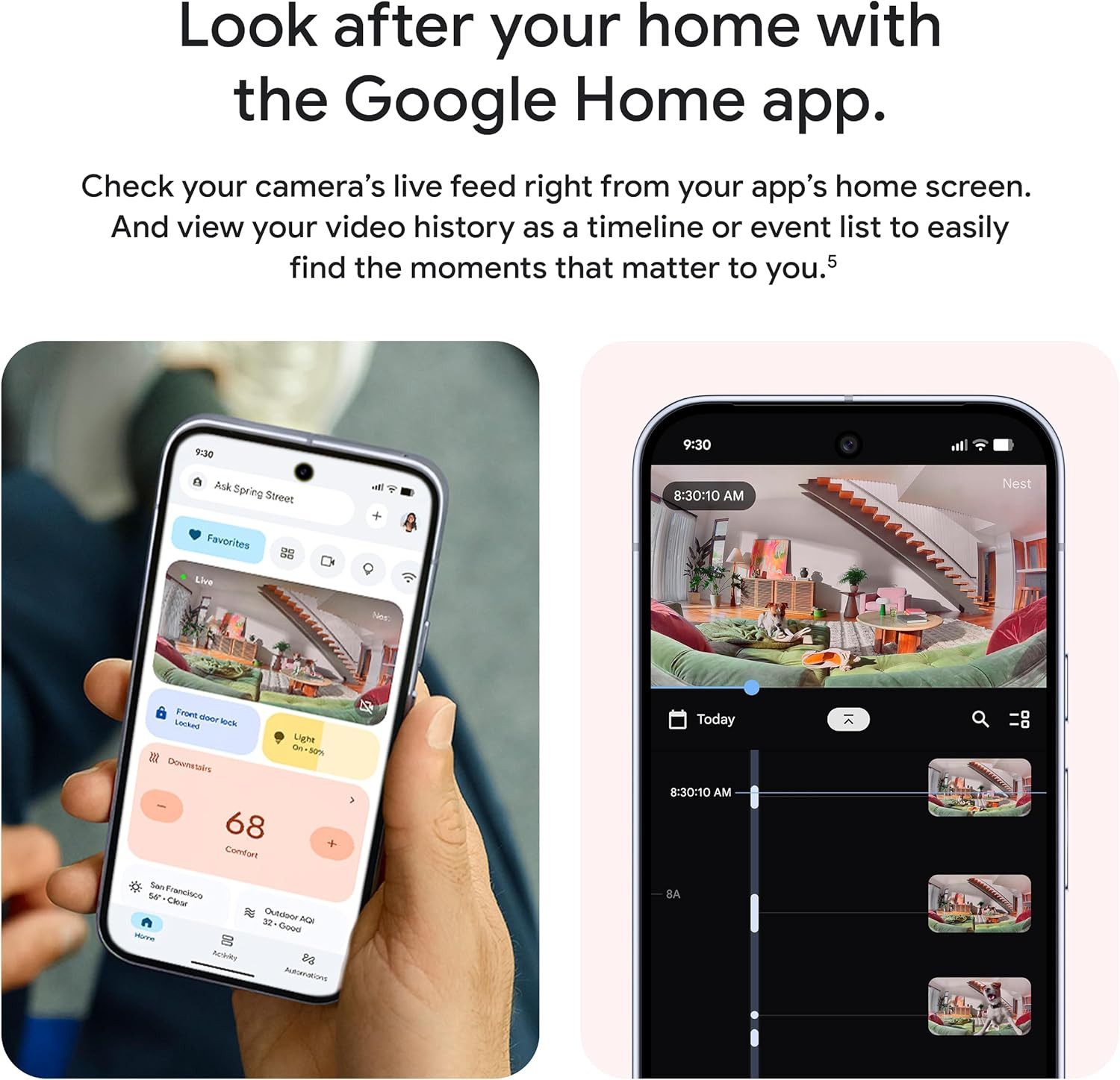 Nest Cam Indoor (Wired, 3Rd Gen) – Security Camera with 2K Video and Gemini, Nig