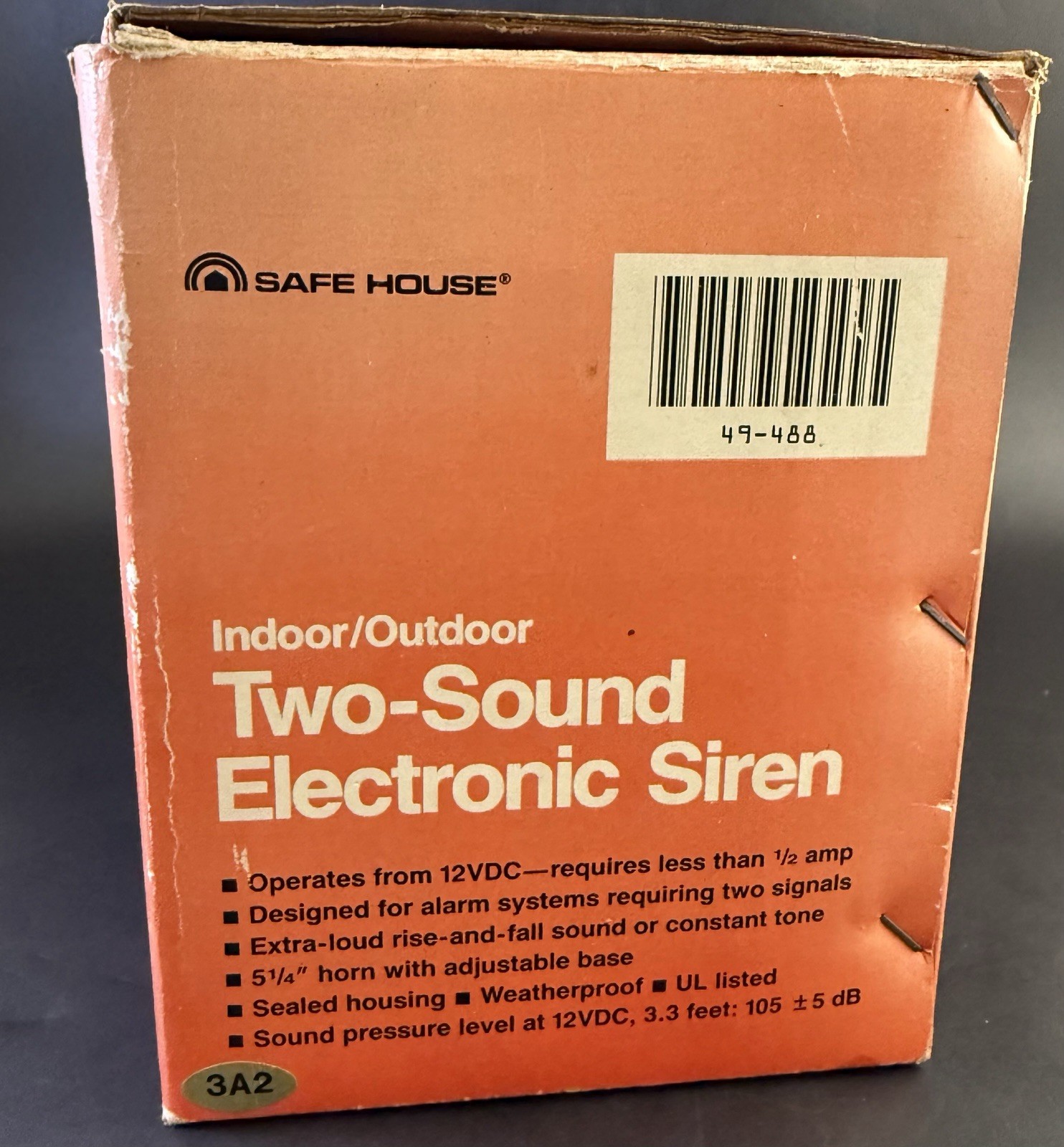 NOS Radio Shack Indoor/Outdoor Two Sound Electronic Siren Alarm 49-488f VB1