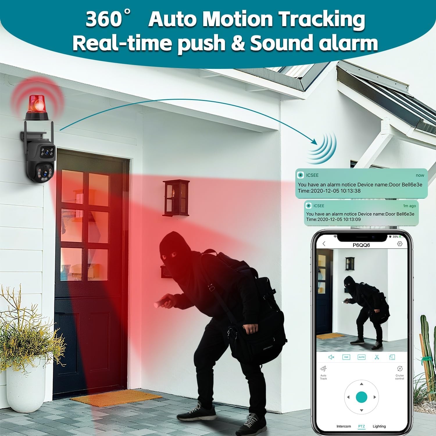 Security Camera System Outdoor Wireless Audio Wifi Home CCTV 6MP 8CH NVR 500GB