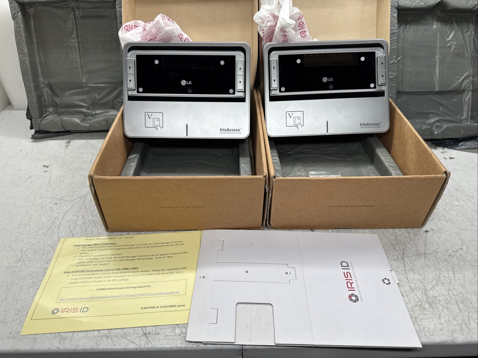 Lot Of 2 IRISACCESS iCAM4000R iCAM7 Multifactor Biometric Iris Reader “UNTESTED”