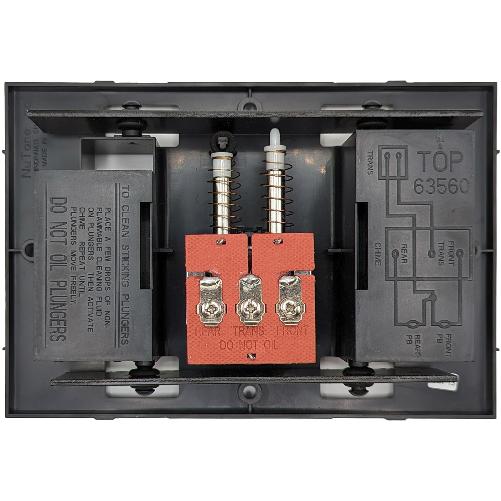 Broan-NuTone Doorbell Chime Mechanism Assembly, Fits Most Nutone Black