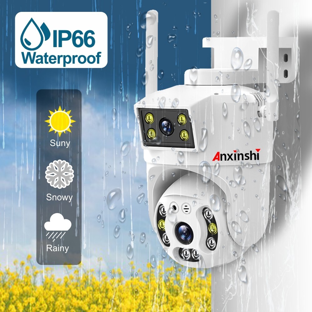 HD 4MP Two-Way Audion AI Human Detection Dual Lens 4G PTZ Camera V380 Pro APP