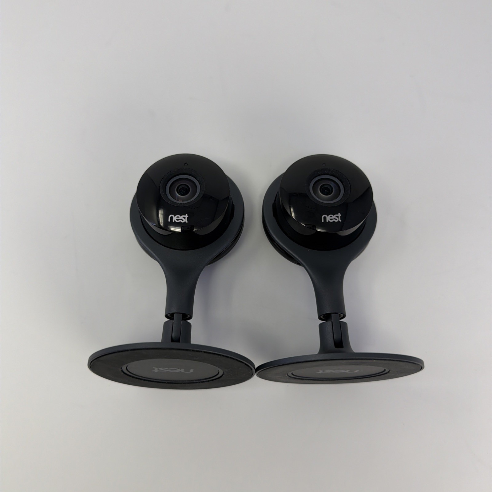 Google Nest Cam Indoor Security Camera A0005 1st Gen W/Stand – No Cord Lot Of 2