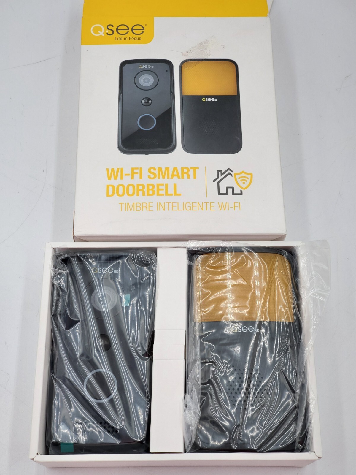 Q-See QCW1000BC – Q-see Wi-Fi Doorbell Camera & Chime – Black – Full-duplex –