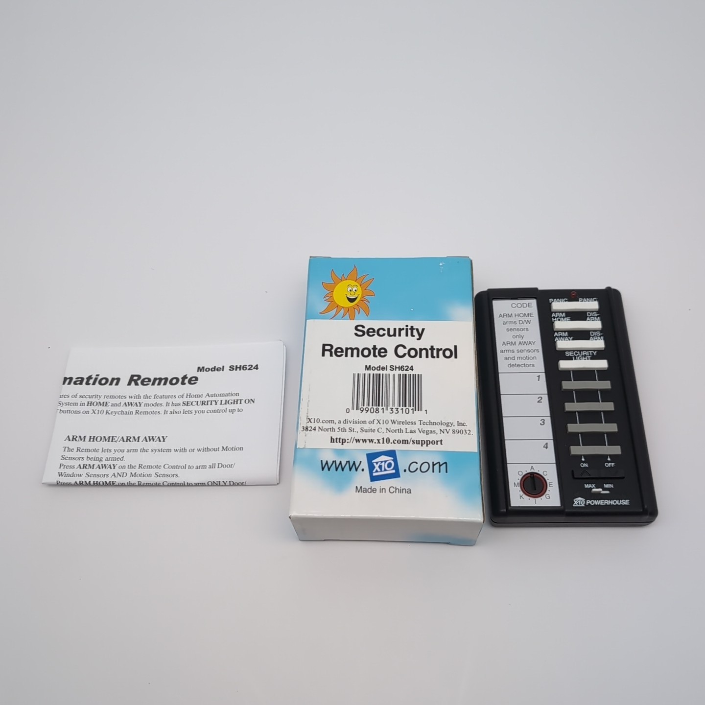 X10 Powerhouse Security System Remote Control Model SH624 NEW OPEN BOX
