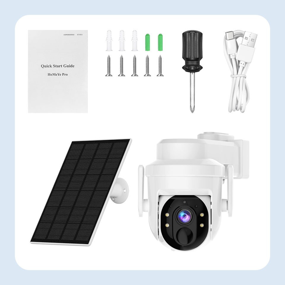 XVIM Solar Security Camera System Wireless 2K Outdoor WiFi Battery Camera CCTV