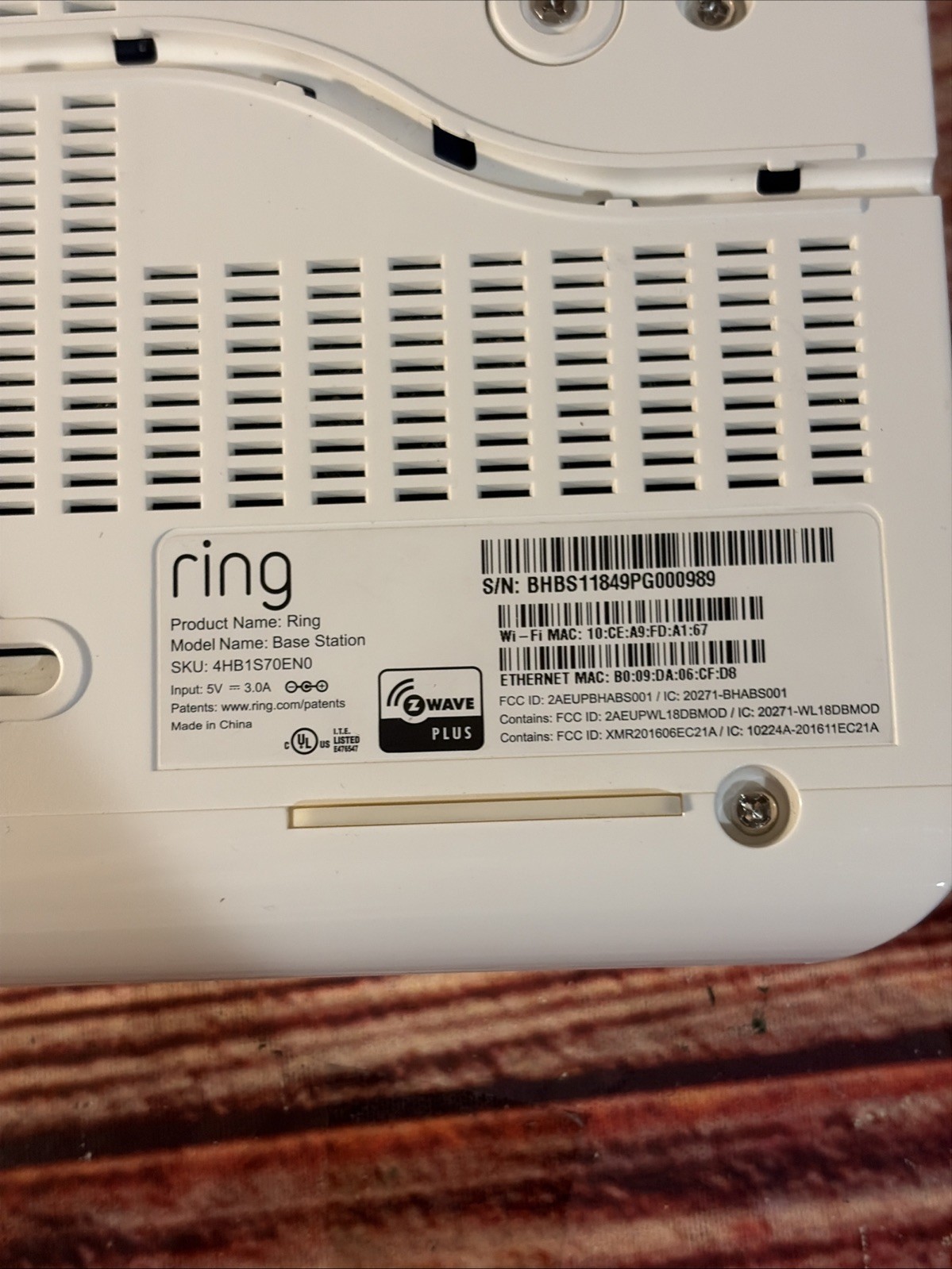 Ring Alarm Home 1st Gen Base Station Motion Detection Sensor + Range Extender