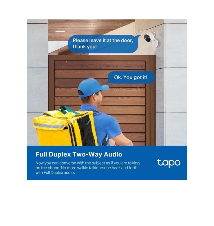 TP-Link Tapo 2K QHD Security Camera, Indoor/Outdoor, Color Night Vision, Free Pe