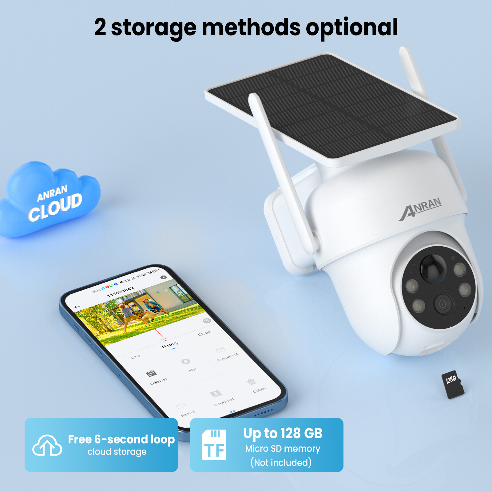 ANRAN Waterproof Wireless WIFI HD Security Camera 4MP Night Vision Outdoor Home