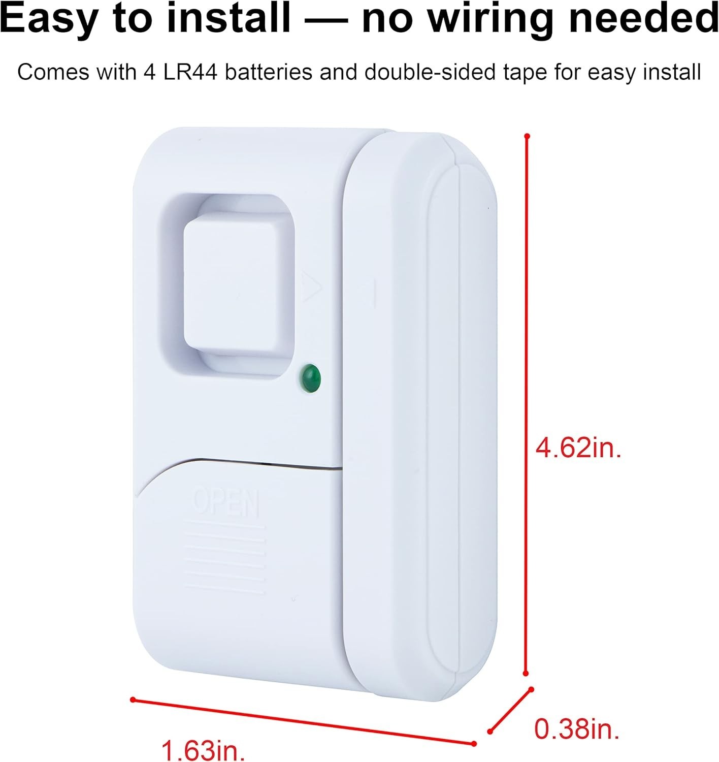 Smart Home Compatible Window/Door Security Alarm Set – 5 Pack Features