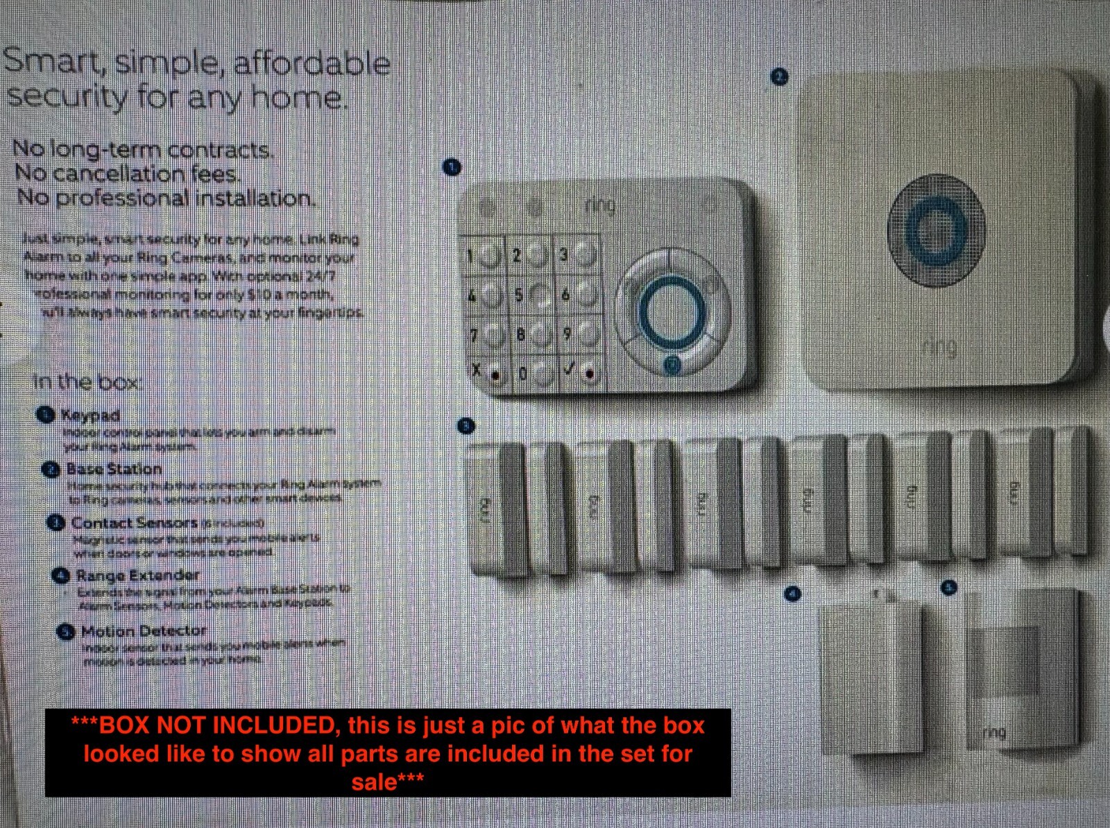 Ring Alarm Wireless Security Kit Home System – 10 Piece