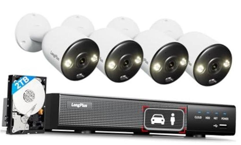 Smart 4K 8CH Home Security Camera 4K 4Pcs Bullet 8CH POE Security System