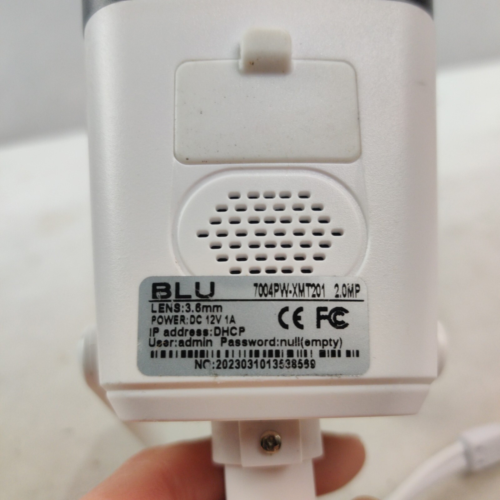 Blu 7004PW-XMT201 2.0MP 3.6MM Lens Security Camera