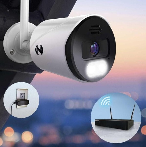 Night Owl 4K UHD Wi-Fi NVR with 4 Spotlight Cameras 1TB HDD (CL-BT8WN-14L) USED