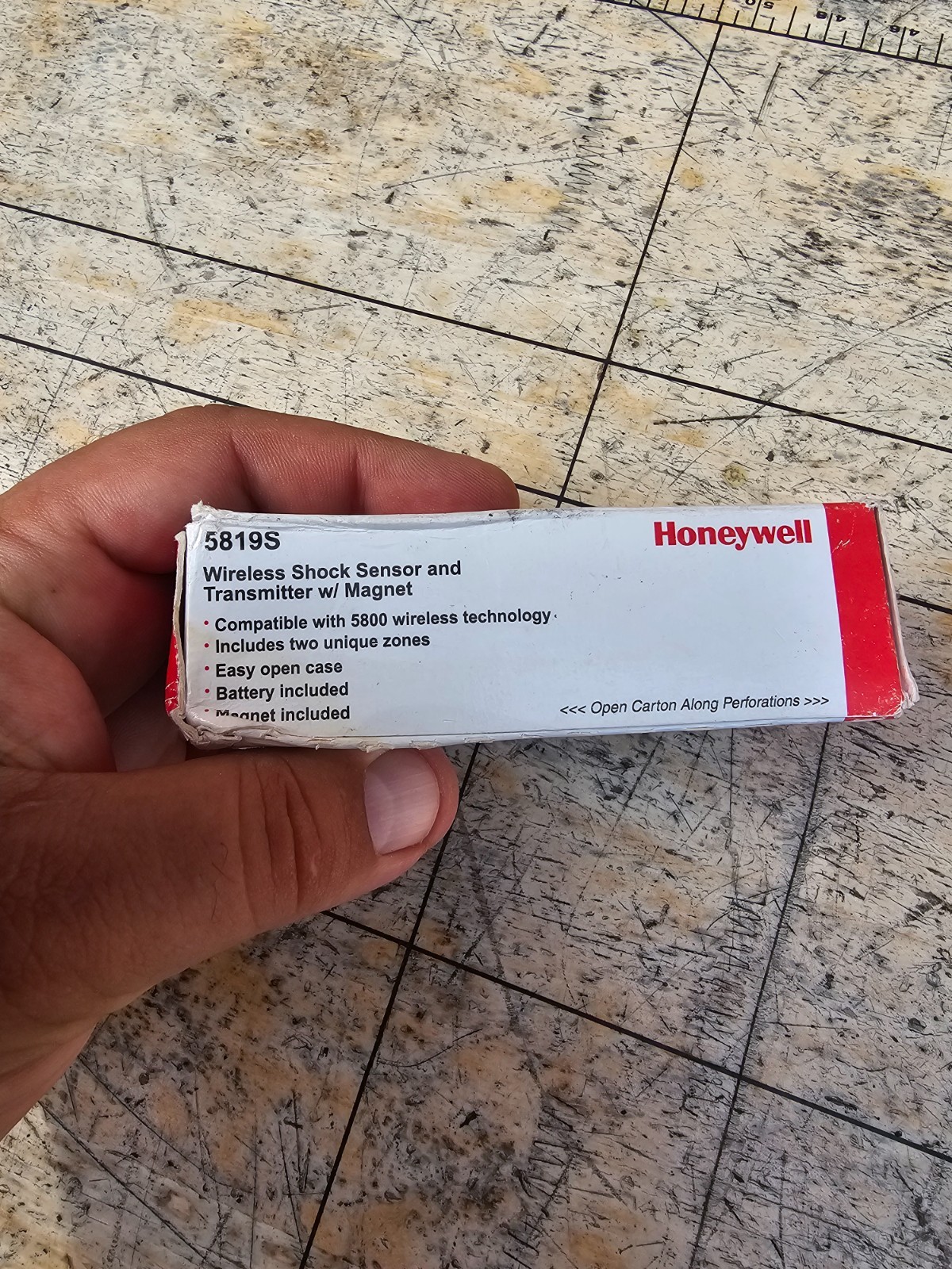 Genuine Honeywell 5819S Wireless Shock Sensor / Transmitter With Magnet New Item
