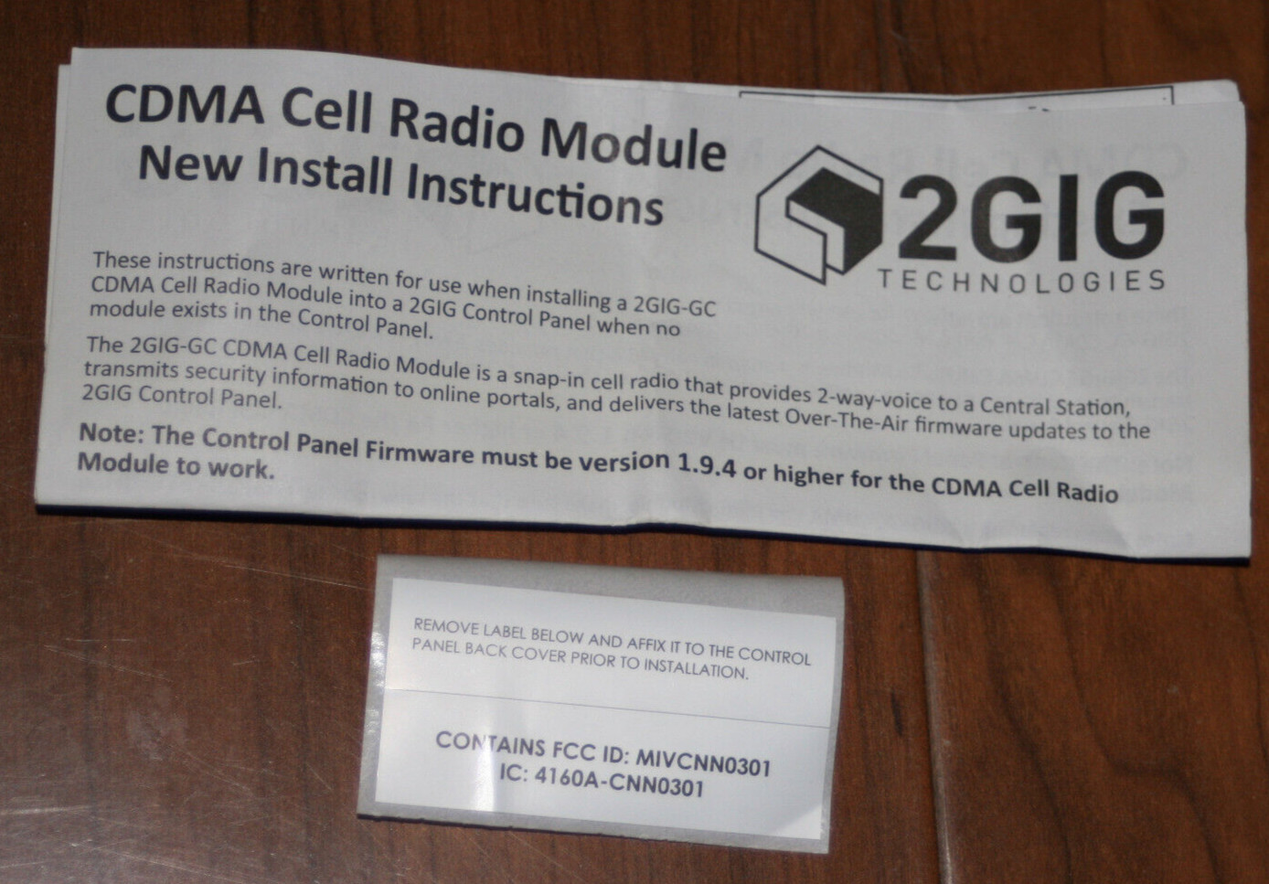 NEW in Box ~ Linear 2GIG-GCCDMV-A CDMA Cellular Radio Module