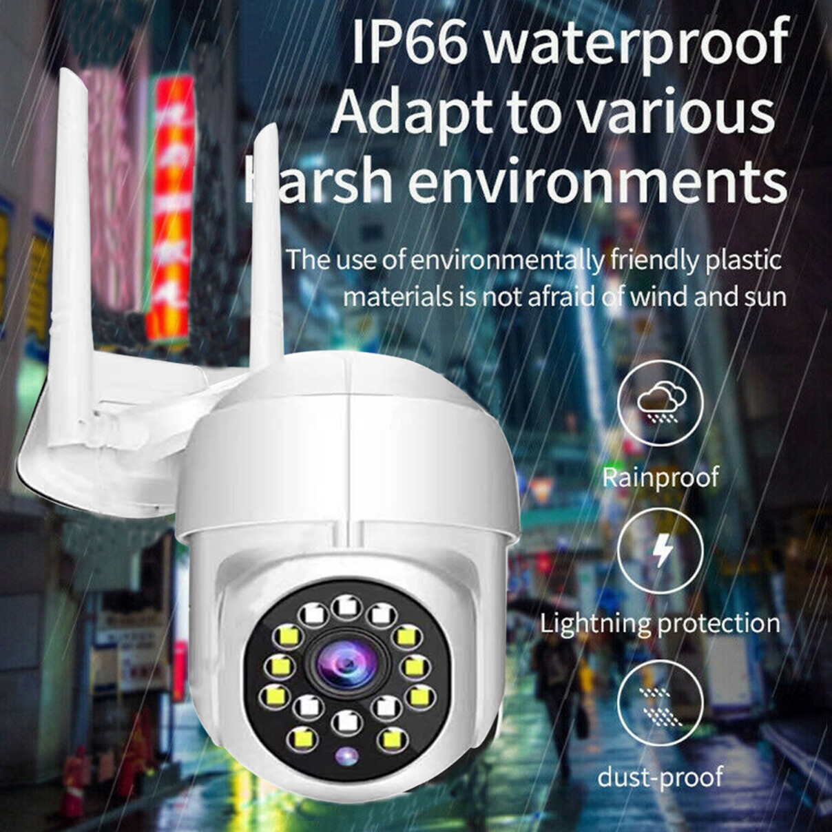1080P WIFI IP Wireless Camera Outdoor CCTV HD PTZ Smart Home Security IR 360 Cam