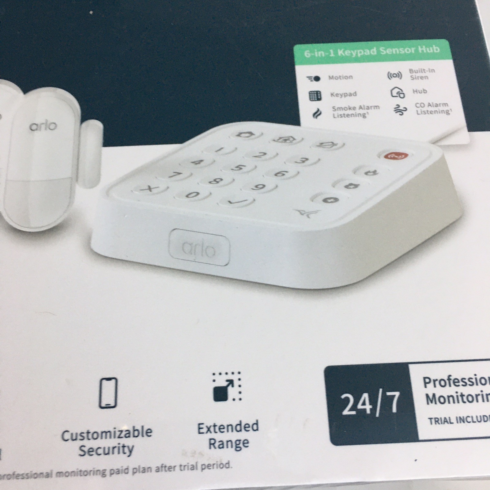 Arlo Home Security System with Wired Keypad Sensor Hub 8 in 1 Sensor – SS1201