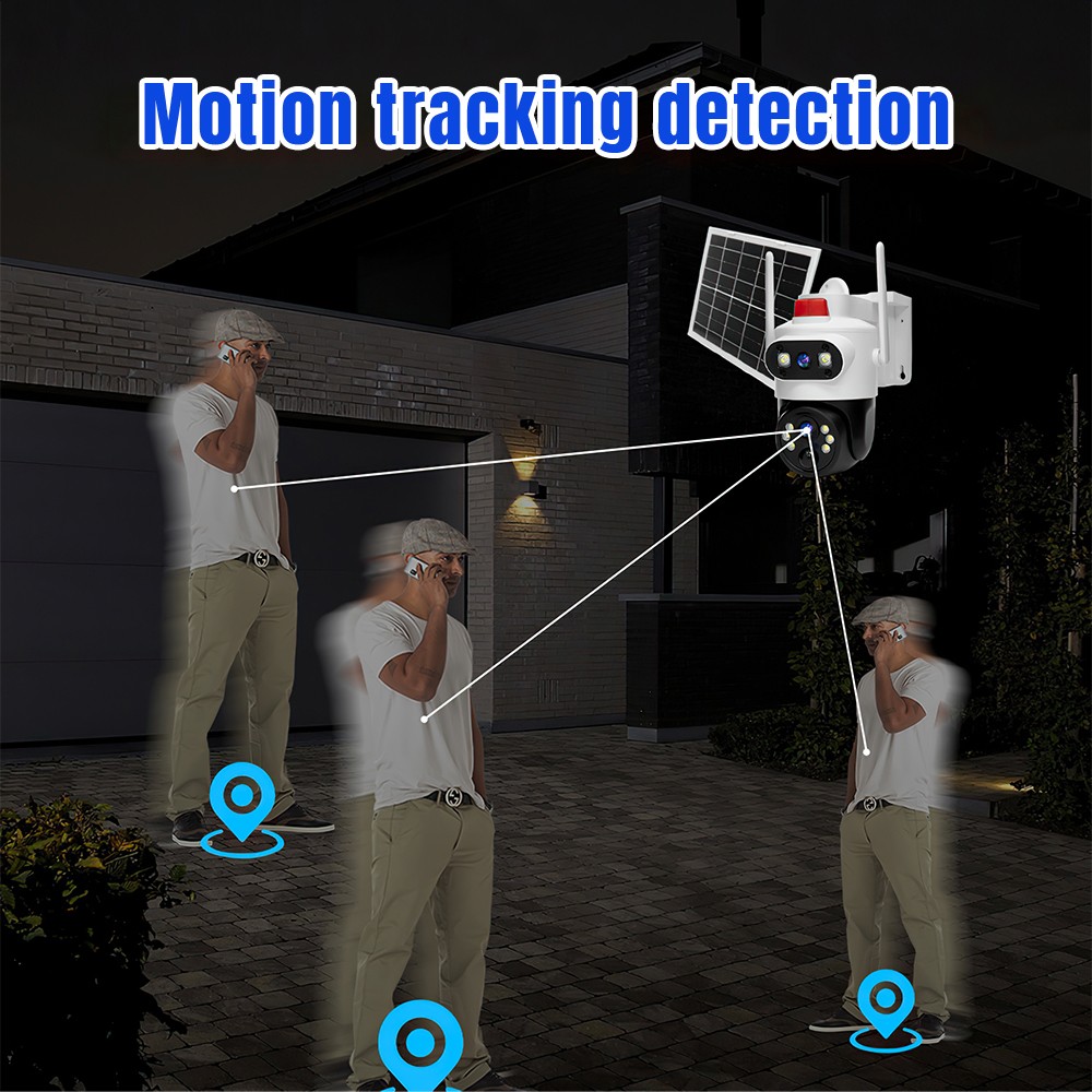 4 Camara De Seguridad Solar Inalambricas Para Exterior Con Vision Nocturna Audio