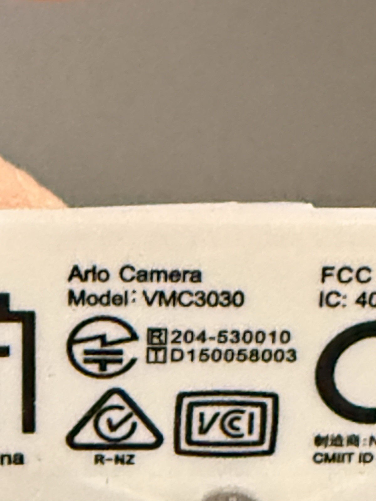 Netgear Arlo VMC3030 Add-on HD Indoor / Outdoor Security Camera NO BATTERIES