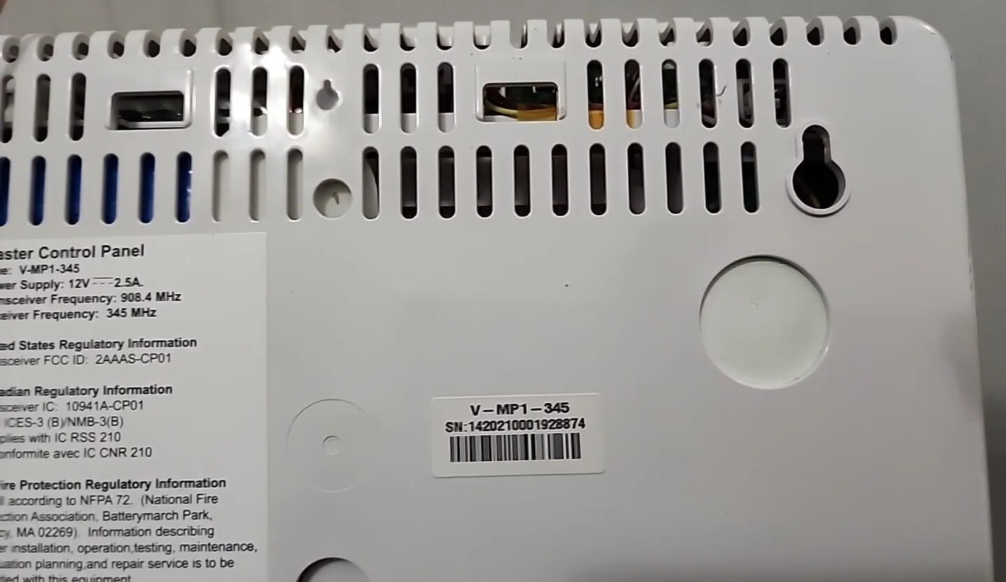 Vivint Master Control Panel V-MP1-345 Parts Only Untested