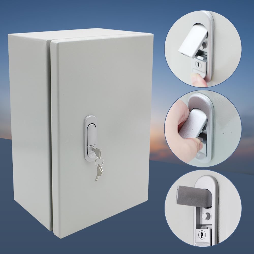 Waterproof Metal Electrical 12x8x6inch(300x200x150mm) Metal, GREY