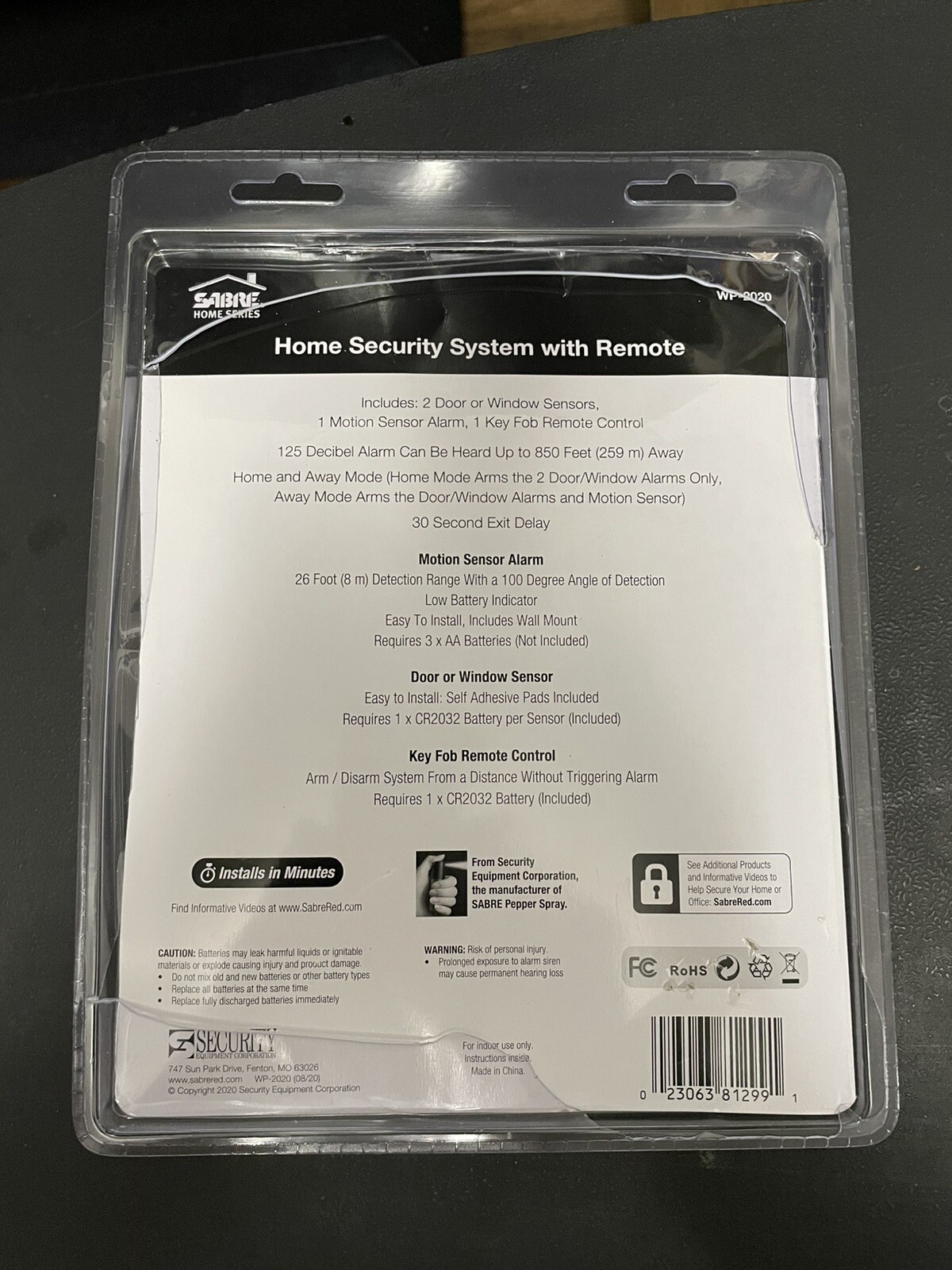 SABRE Home Security System with Remote