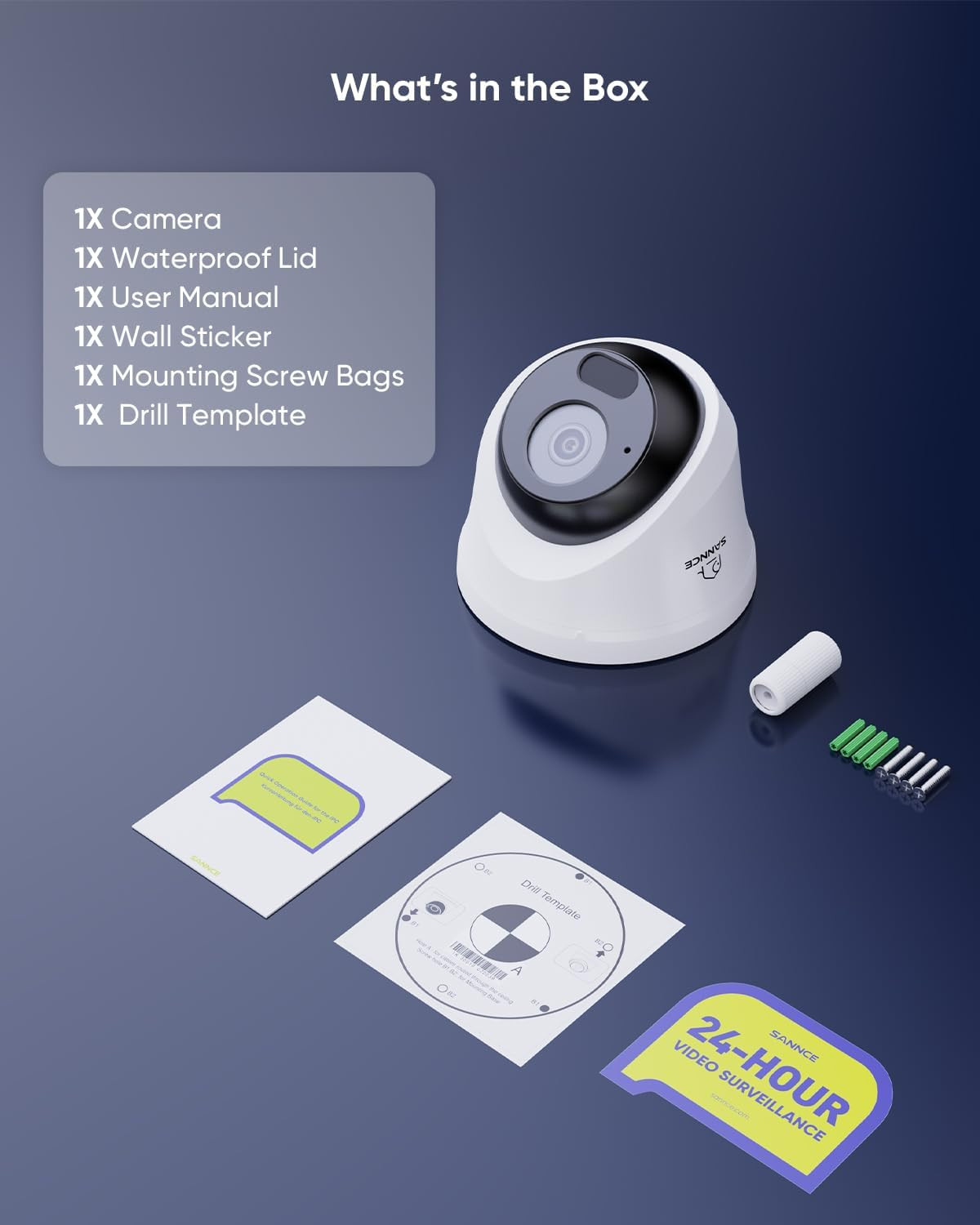 5MP Poe Security Camera System, 8CH 6MP Surveillance NVR with 4PCS 5MP HD Weathe