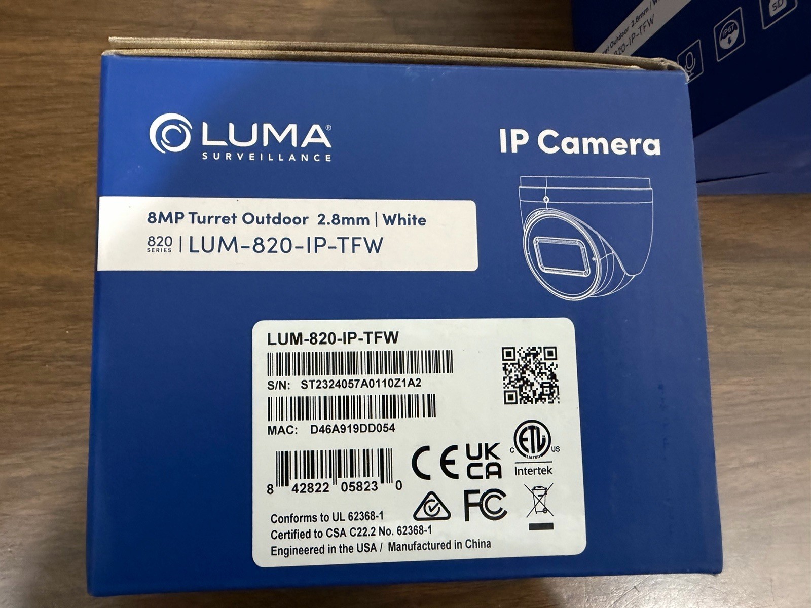 Luma Surveillance LUM-820-IP-TFW 8MP IP Turret Camera White Microphone PRICE (1)