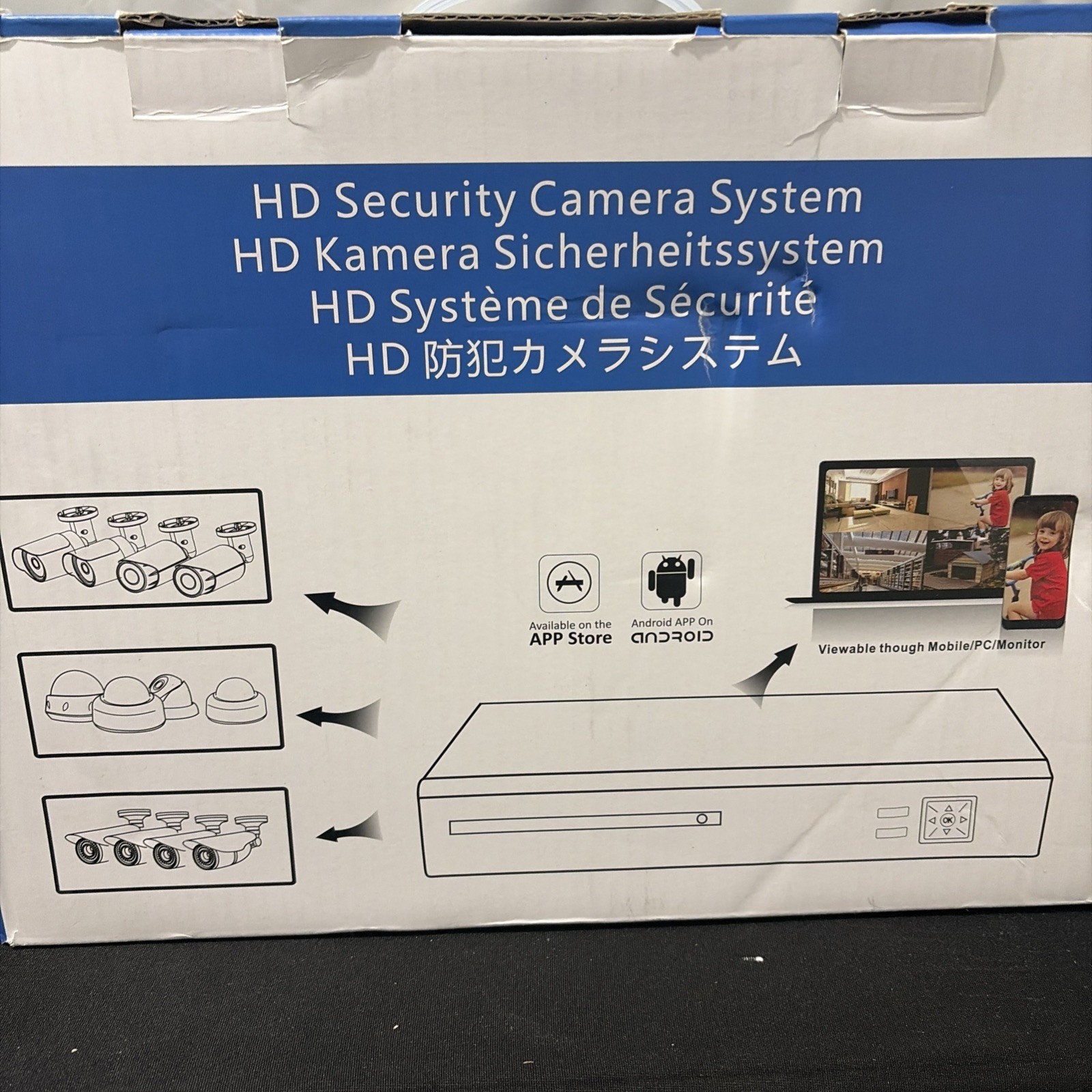 Hd Security Camera System With Four Cameras