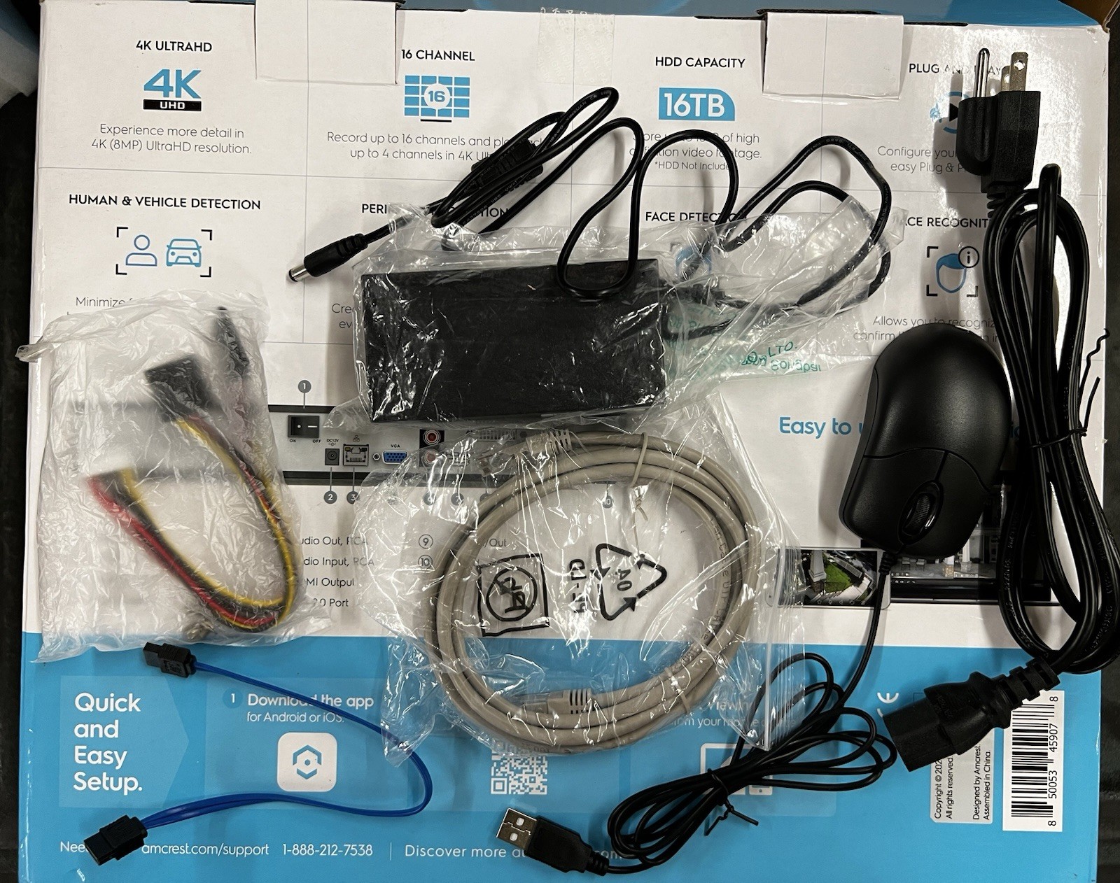 Amcrest 4K UltraHD 16 Channel. DVR Security Camera System Recorder