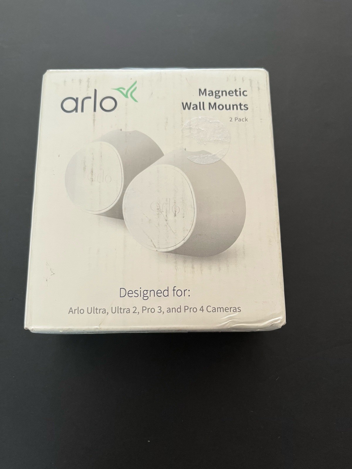 Arlo Magnetic Wall Mounts Retail Set of 2 for Ultra, Ultra 2 Pro 3 & Pro 4