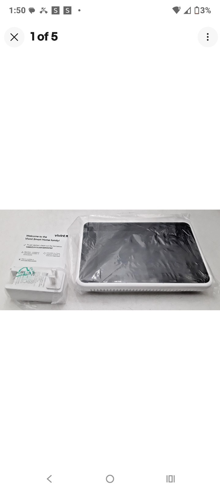 Vivint | VS-SH2000-C00| Smart Home | Sky Control Panel Smart Hub | New