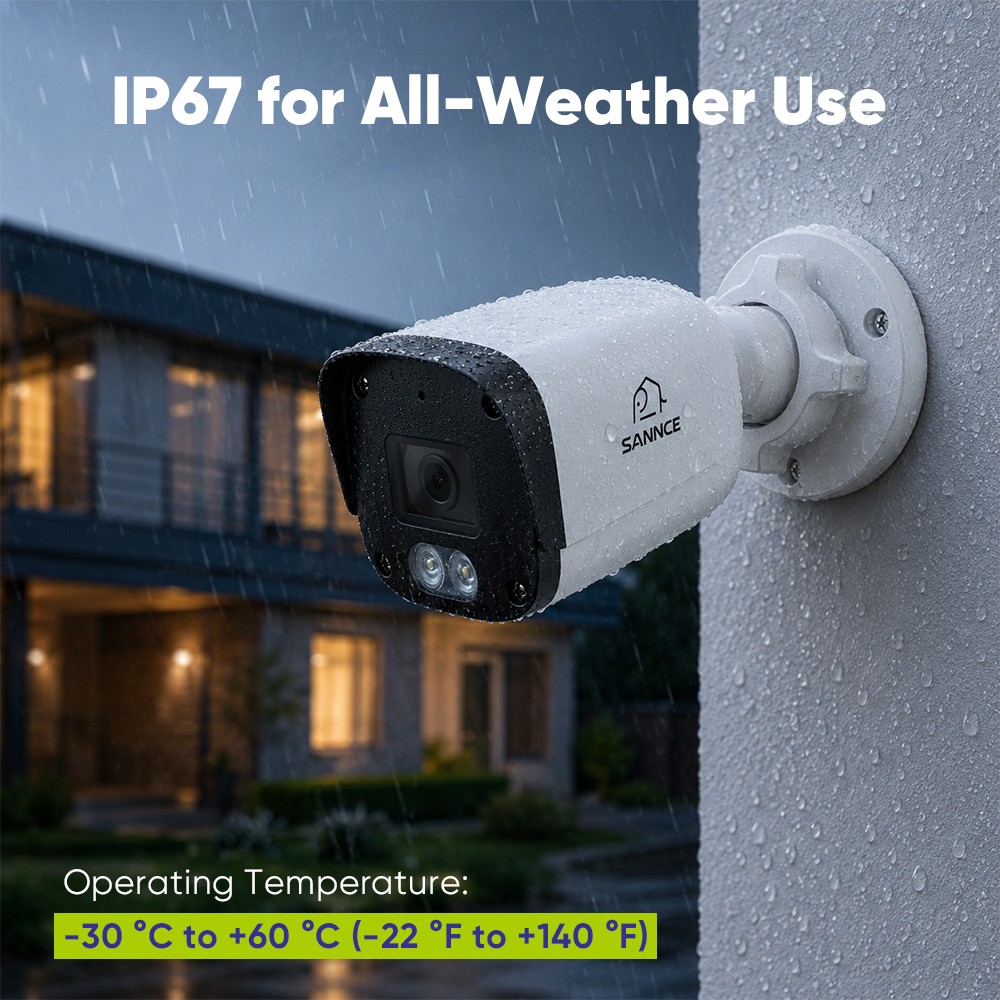 SANNCE 8CH NVR 4K Audio POE IP Security Camera System 8MP Color Night Outdoor AI