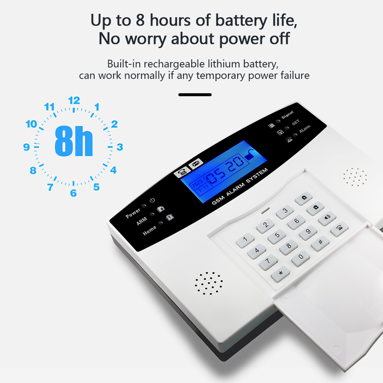 1-WiFi GSM Alarm System Tuya Smart Home LCD Display Security Alarm Support AEJL